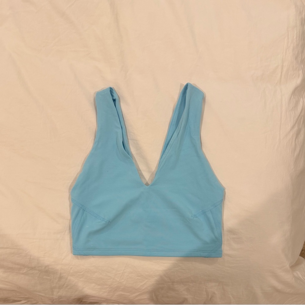 Free People Movement Light Blue Set V-Neck Crop Tank Top + Leggings